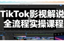 TikTok影视解说全流程实操教程 零基础做TK爆款解说视频