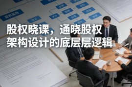 股权架构设计底层逻辑详解课 创业者股东实操学习指南