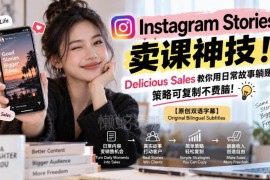 Delicious Sales课程分享 教你用Instagram Stories卖课变现实操技巧