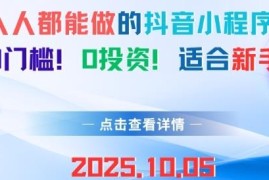 适合新手的零门槛零成本抖音小程序项目实操指南