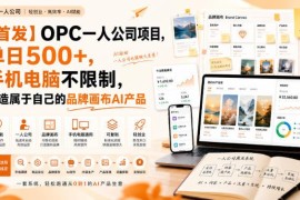 OPC一人公司项目实操指南 低门槛打造自有AI画布产品获稳定收益