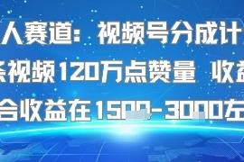 视频号分成计划懒人赛道玩法 120万赞单条可获约1500元综合收益