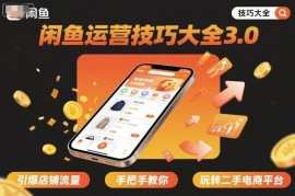 闲鱼运营3.0实用技巧汇总 二手电商店铺引流实操全教程