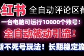 小红书全自动评论区截流工具 无需手机可支持上万账号同时运行