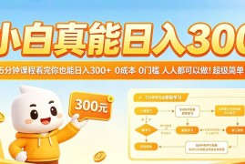 0成本无门槛普通人副业分享 小白零基础可上手实操指南