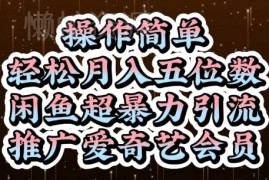 闲鱼引流售卖爱奇艺会员项目 零成本操作低门槛易上手