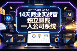 AI×一人公司14天商业实战营 搭建可独立盈利的个人商业系统