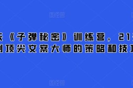 21天《子弹秘密》训练营 掌握顶尖文案大师核心写作策略技巧