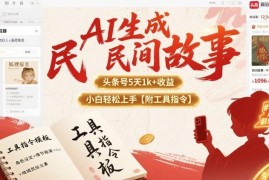 头条号AI生成民间故事玩法 新手易上手5天赚千元附工具指令