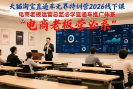 2026天猫淘宝直通车无界特训营 电商人必学推广实操体系课程