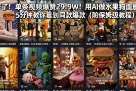 29.9万赞爆款水果狗血剧怎么做 AI制作全流程实操教程分享