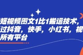 2025最新短视频图文1比1搬运技术 可过抖音快手等全主流平台审核