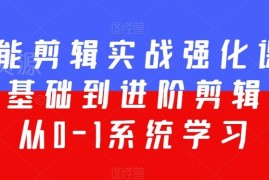 零基础到进阶全能剪辑实战强化课 200节系统学习教程合集
