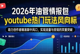 2026年YouTube热门玩法情报包 助力创作者踩中风口实现流量变现双突破