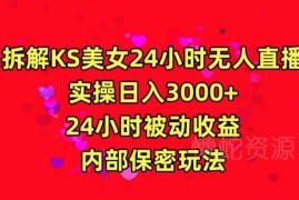快手24小时无人美女直播实操 零门槛搭建赚被动收益教程