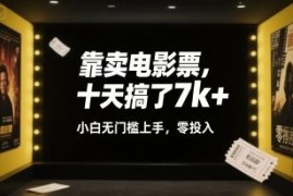 低价电影票代售副业实操教程 零投入小白可快速上手盈利