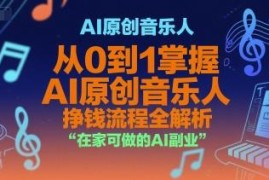 AI原创音乐人居家副业指南 从0到1变现全流程详解