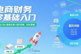 零基础电商财务入门教程 覆盖认知实操进阶全阶段知识点