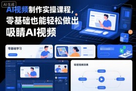 零基础AI视频制作实操课 热门赛道起号剪映技巧全教学