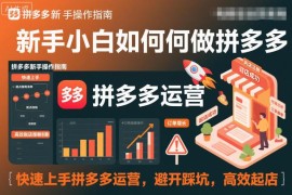 拼多多新手运营入门全攻略 避坑技巧助力快速上手高效起店