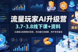 流量玩家AI升级营线下课资料 从基础认知到变现百业融合全拆解