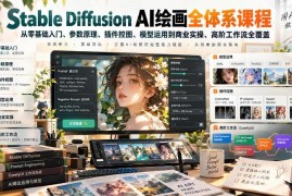 Stable Diffusion AI绘画全体系课程 零基础到商用全流程教学