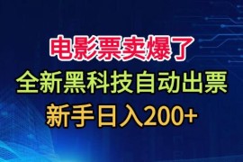 低价电影票自动出票项目实操教程 新手副业入门玩法指南