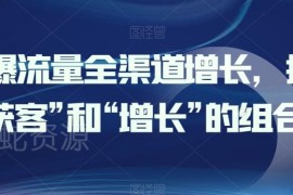 企业全渠道流量增长指南 天地人网搭建获客裂变实操教程