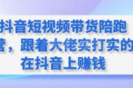 抖音短视频带货陪跑营教程 零基础掌握全链路带货实操方法