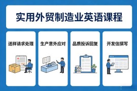 实用外贸制造业英语课程 覆盖商务全场景高频词与沟通技巧