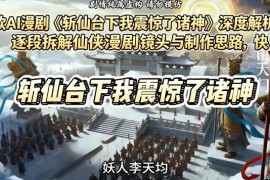 《斩仙台下我震惊了诸神》爆款AI仙侠漫剧创作逻辑拆解课