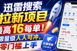 2024年7月更新迅雷搜索拉新项目 零门槛最高16元每单不限量级