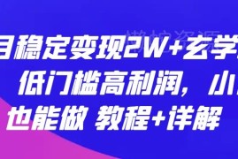 低门槛玄学测算变现项目实操详解 小白可上手稳定盈利攻略