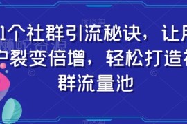 社群引流实操技巧合集 掌握裂变方法轻松打造高价值流量池