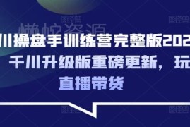 2025升级版千川操盘手训练营 掌握直播带货投放全流程技巧