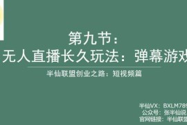 半仙联盟创业项目分享：无人直播弹幕游戏永久玩法揭秘