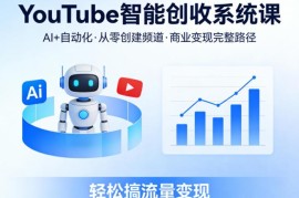 AI+自动化YouTube创收系统课 从零搭建频道到商业变现全流程教程