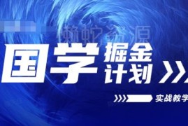 2024国学掘金项目实战教学 高复购长久型可落地副业玩法解析