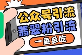 2024公众号如何用推荐及搜一搜流量引流翡翠粉实现一鱼多吃