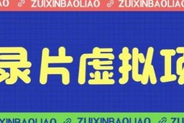 蓝海纪录片虚拟项目实操教程 从账号搭建到变现全流程教学
