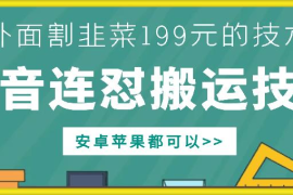 原售价199元抖音连怼搬运技术教程 安卓苹果双端均可使用