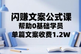 0基础闪赚文案公式课 掌握高转化文案写作接单变现方法