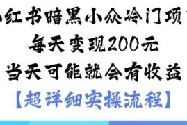 小红书冷门情感服务项目操作攻略 低门槛变现最快当天可获收益