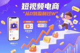 短视频电商抖店运营全流程实操教程 从0起步实现变现盈利过万