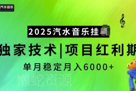 2025汽水音乐挂机项目实操攻略 红利期单账号稳定月入6000+