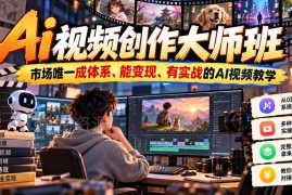 2026更新AI视频创作大师班 零基础到商业变现全流程教程