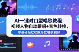 AI对口型唱歌视频制作教程 零基础学自动跟唱及音色转换技巧