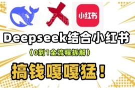 DeepSeek+小红书流量生产线实操课 0到1运营全流程拆解