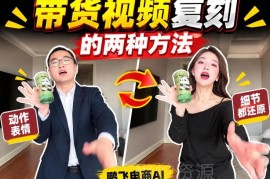 AI复刻爆款带货视频全教程 无需实拍写文案适合新手批量出片