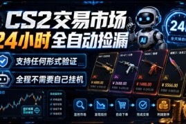 CS2饰品交易24小时全自动捡漏项目玩法及操作说明